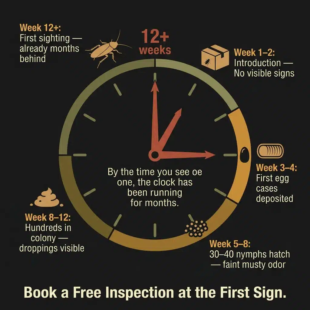 duration of cockroachs
